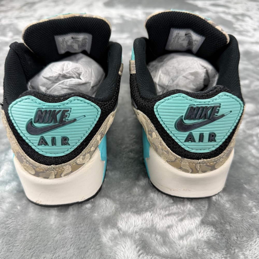Nike Air Max 90 Desert Camo Teal Black Sneakers IF3092-100 Womens 7.5 Youth 6Y - Picture 4 of 16